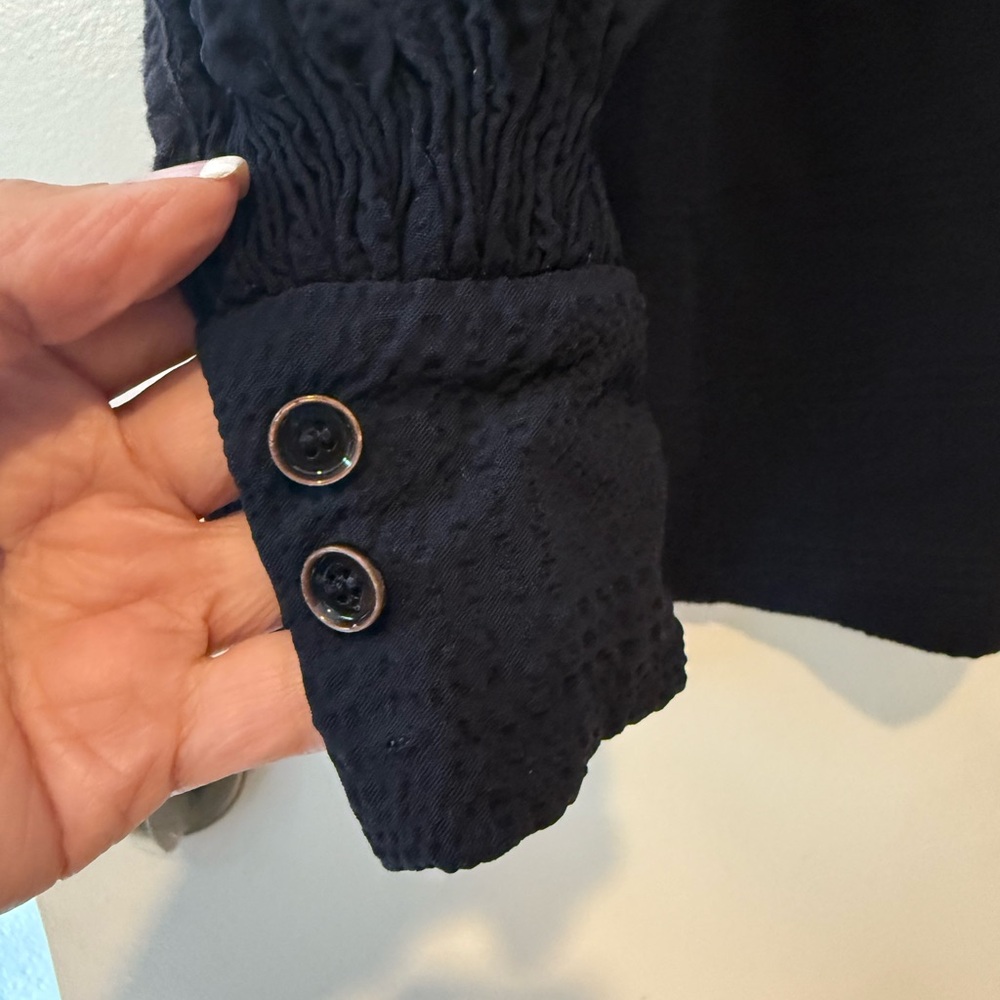 TEIJA
Blue Seersucker Frill Blouse - Picture 8 of 9